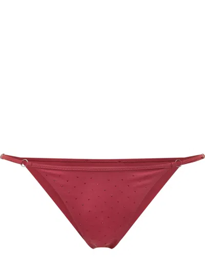 Sundek Mini Swim Bikini Bottom In Deep Scarlet