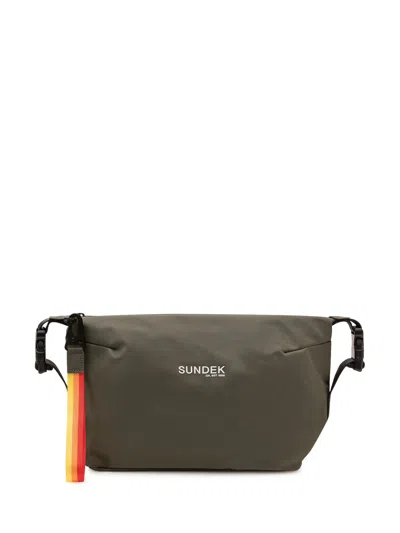 Sundek Mini Tote Handbag In Dark Ar Green