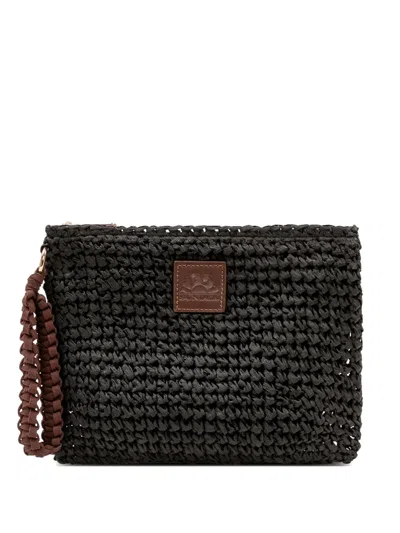 Sundek Momo Clutch Aus Stroh In Black