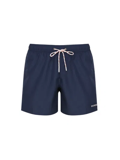 Sundek Nylon Shorts Swimsuit In Nylon In Blue