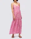 Sundek Piping And Adjustable Straps Maxi Dress In Shocking Pink In Pink