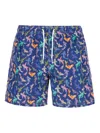 Sundek Printed Swim Shorts In Blue