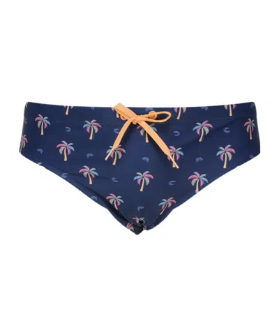 Sundek Printed Swimming Briefs In Blue