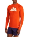 Sundek Regular Fit 50+ Upf Long Sleeve Rash Guard In Flash Orange