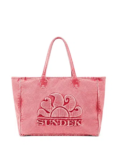 Sundek Roberts Logo-detail Tote Bag In Pink