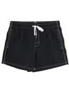 Sundek Rainbow-patch Swim Shorts In Black