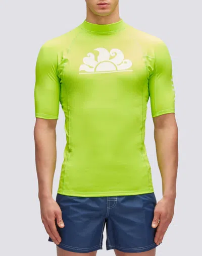 Sundek Short Sleeve Rash Guard Neon Yellow Green