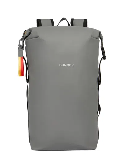 Sundek Sleek Mini Backpack With Stylish Closure In Medium Grey