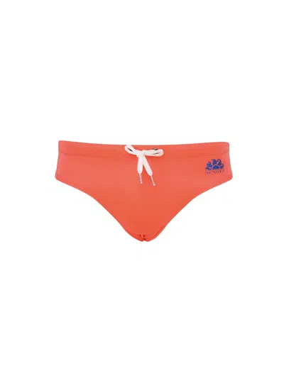 Sundek Speedo Swimsuit In Nylon In Fluo Orange