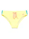 Sundek Stripe-detail Swim Shorts In Yellow