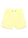 Sundek Stripe-detail Swim Shorts In Yellow
