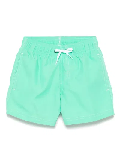 Sundek Striped Swim Shorts In Green