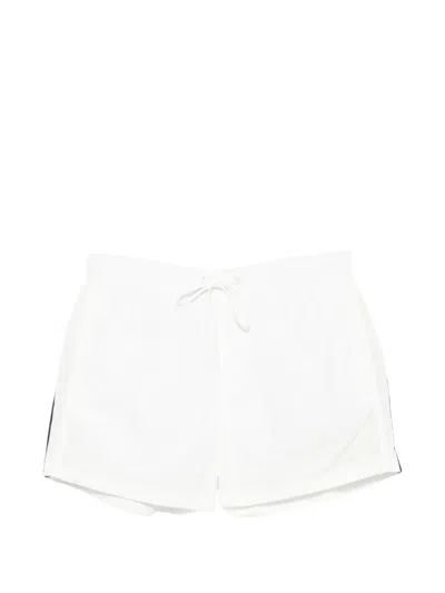 Sundek Stripe-trim Swim Shorts In White