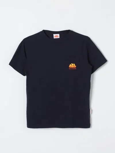 SUNDEK T-SHIRT SUNDEK KIDS COLOR BLUE,F57721009