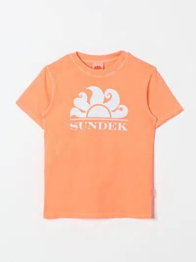 SUNDEK T-SHIRT SUNDEK KIDS COLOR ORANGE,F67707004