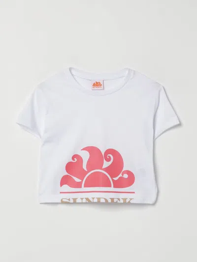 Sundek Kids' T-shirt In Cotone Con Stampa Logo