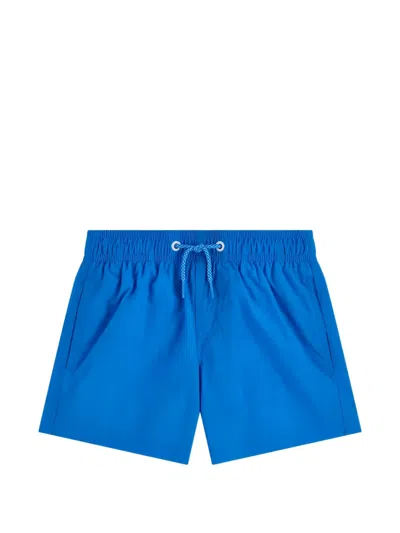 Sundek Kids' Triple-stripe Swim Shorts In Blue