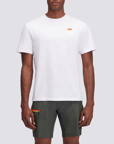 Sundek T-shirt With Tricolour Embroidery In White