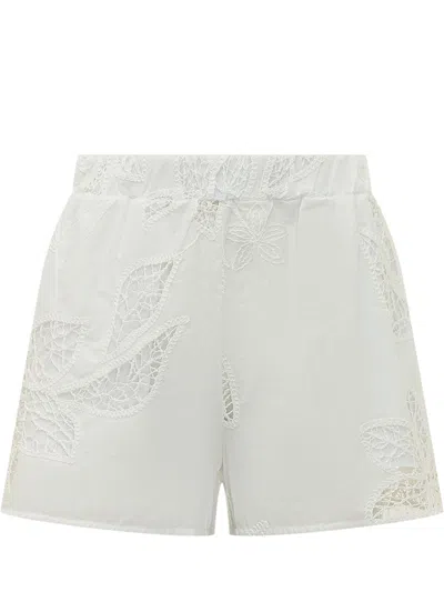 Sundek Waistband Mini Shorts In White
