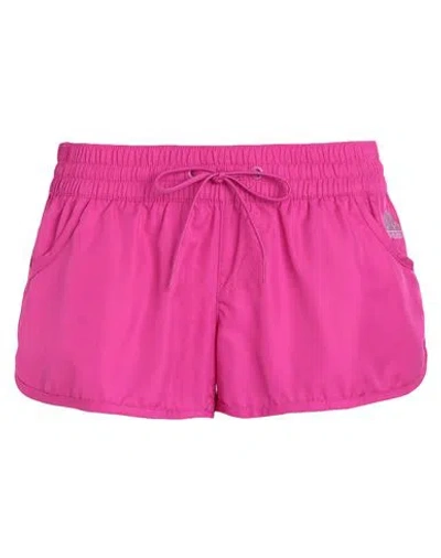 Sundek Woman Beach Shorts And Pants Fuchsia Size 10 Polyester In Pink