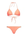 Sundek Woman Bikini Coral Size 10 Polyamide, Elastane In Red