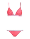 Sundek Woman Bikini Coral Size 12 Polyamide, Elastane In Red