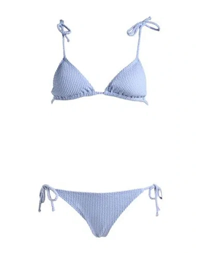 Sundek Woman Bikini Light Blue Size L Polyamide, Elastane