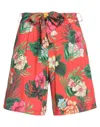 Sundek Woman Shorts & Bermuda Shorts Red Size S Viscose