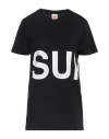 Sundek Woman T-shirt Black Size L Cotton