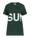 SUNDEK SUNDEK WOMAN T-SHIRT GREEN SIZE L COTTON