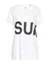 Sundek Woman T-shirt White Size L Cotton