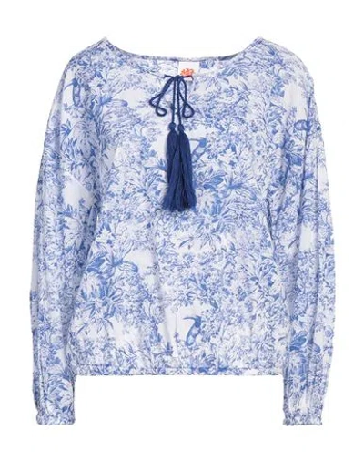 Sundek Woman Top Blue Size M Cotton