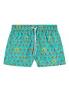 Sundek X Pelo Foundation Dog-print Swim Shorts In Brown