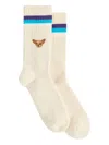 Sundek X Pelo Foundation Striped Dog-embroidered Socks In Gold