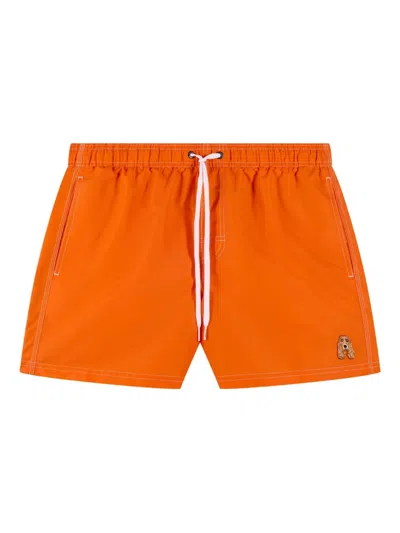 Sundek X Pelo Foundation Striped Swim Shorts In Orange