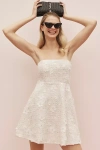 Sundream Strapless Tweed Floral Mini Dress