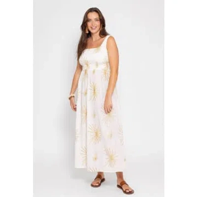 Sundress Amande Firework Embroidered Sleeveless Dress Size: M/l, Col: In White
