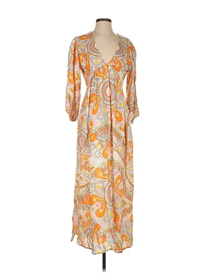 Pre-owned Sundress Casual Dress In Orange