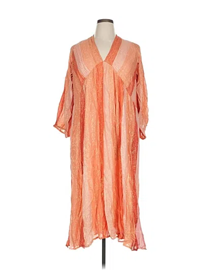 Pre-owned Sundress Casual Dress In Orange