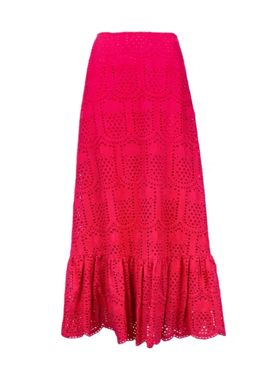 Sundress Crochet Skirt In Fuchsia