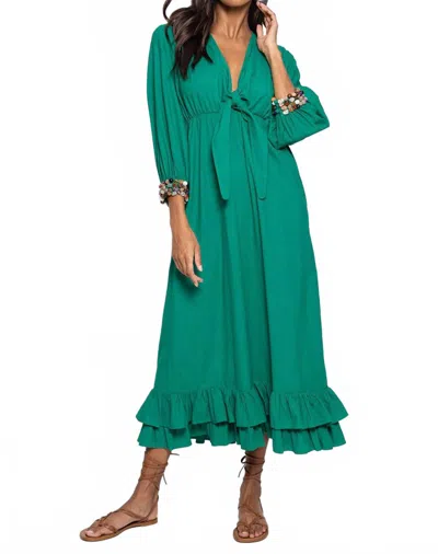 Sundress Emeline Long Dress In Green