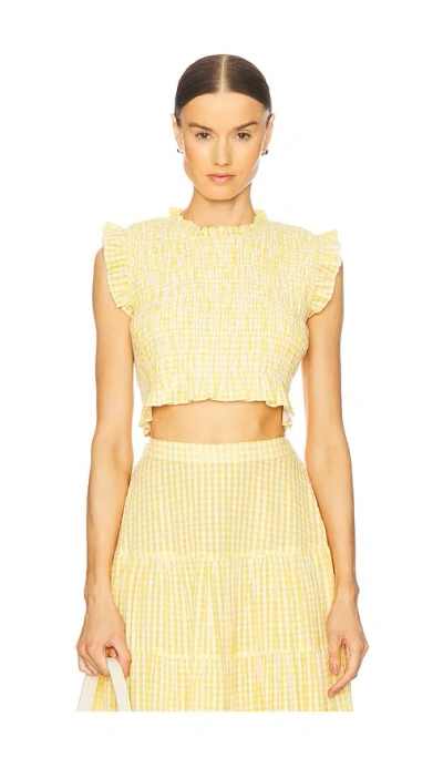 Sundress Malone Top In Yellow