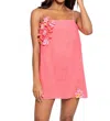 Sundress Monica Neon In Pink With Flowers In Multi