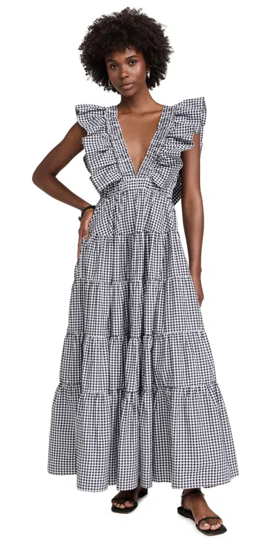 Sundress Shandrani Dress Gingham Black