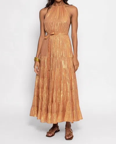 Sundress Sophie Long Dress In Sand In Gold