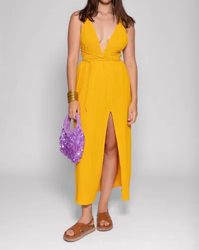 Sundress Sybille Long Dress In Yellow