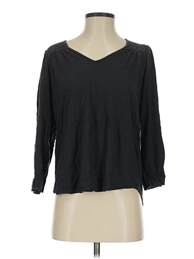 Pre-owned Sundry 3/4 Sleeve Top Black V-neck Tops