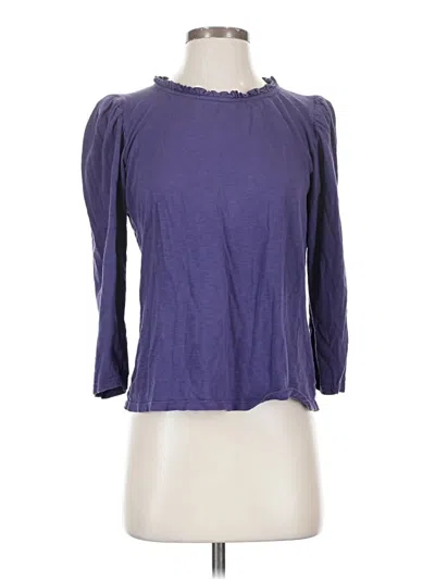 Pre-owned Sundry 3/4 Sleeve Top Purple Keyhole Neckline Tops