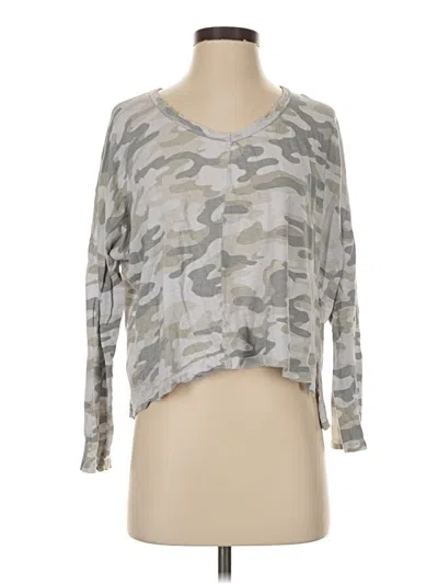 Pre-owned Sundry 3/4 Sleeve T-shirt In Gray