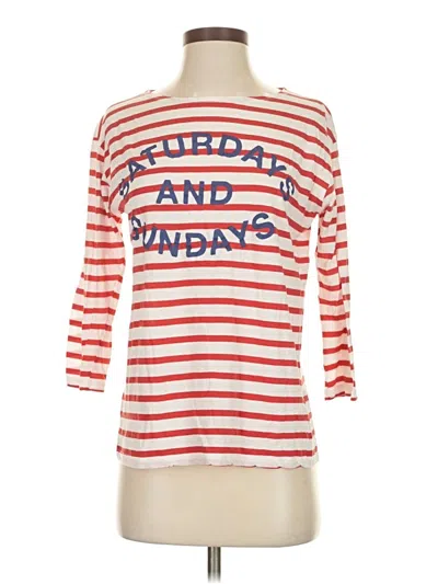 Pre-owned Sundry 3/4 Sleeve T-shirt In Red